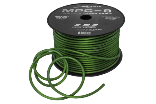 Deaf Bonce Machete 8.3 mm² OFC Vert Premium 99.99% cuivre, 850 RMS