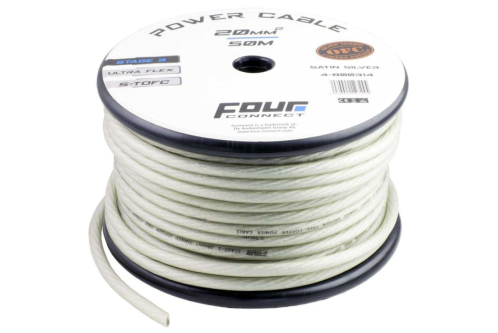 FOUR Connect 20 mm² S-TOFC Argent Ultra flexible Stage 3  100% cuivre étamé à l'Argent, 2400 RMS