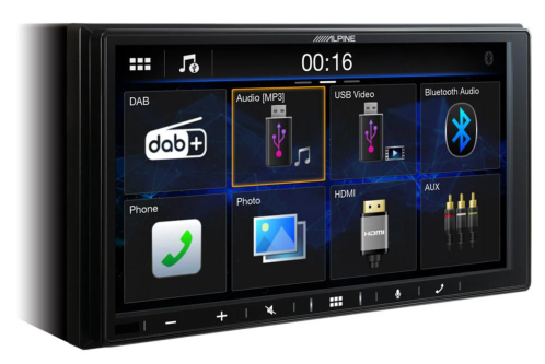 Station multimédia numérique de 7", avec radio DAB+ et compatible Apple CarPlay / Android Auto