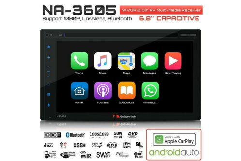 NAKAMICHI NA3605 Ecran 6.8" (4x50w, 3 RCA 4v, 2 Din)