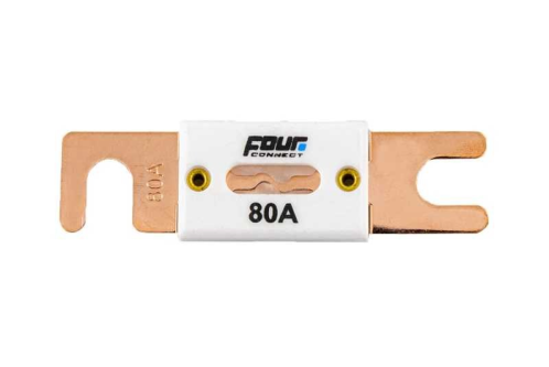 4 Connect Fusible ANL 80A cuivre, céramique 1pc