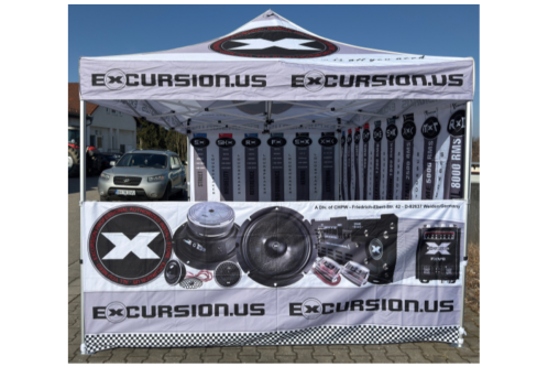 Tente de marketing d'excursion XMT - 4,5 x 3 m