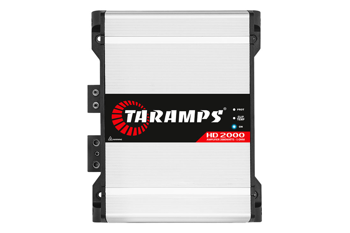 Taramps HD 2000 1 Ohm 1 Channel 2000 Watts RMS MAX Full Range Car Audio Monoblock LED Monitor Indicator Class D Amplifier Crossover White 2k Taramps HD2000 2000W RMS 1-Channel Amplifier - Singh Electronics